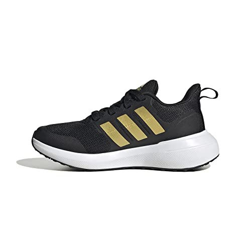 adidas Fortarun 2.0 K Sneaker, Core Black/Gold met./FTWR White, 38 EU