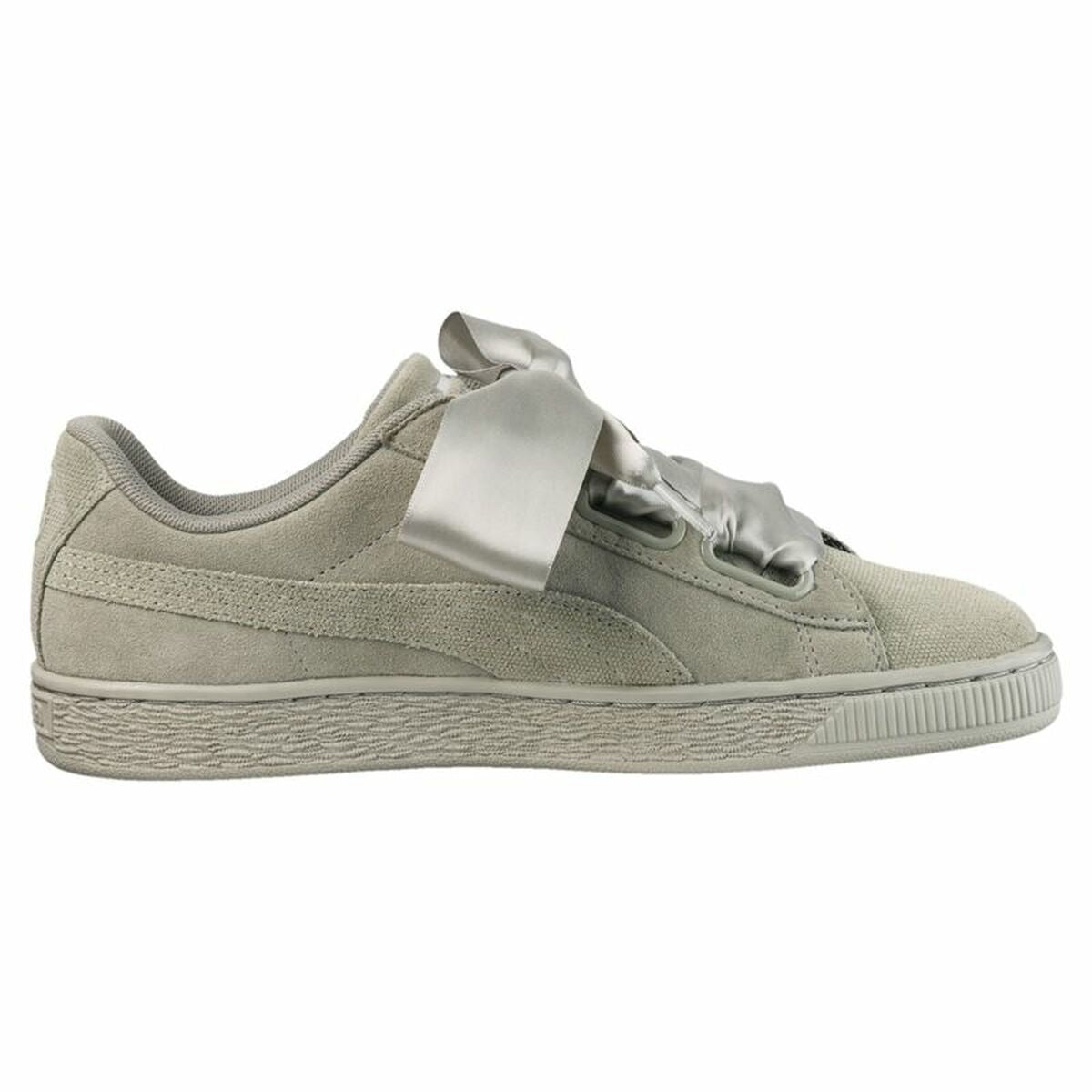 Chaussures de sport pour femme Puma Suede Heart Pebble Gris-0