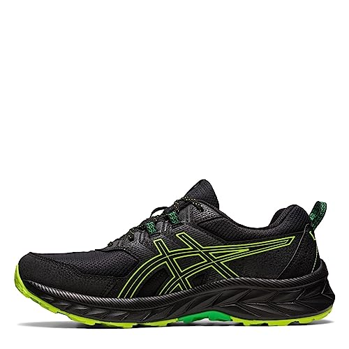 Asics Homme Gel-Venture 9 Running Shoe, Black/Lime Zest, 44 EU