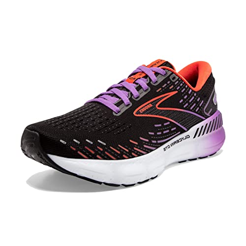 Brooks Femme Glycerin GTS 20 Chaussure de Course, Black Bellflower Fiesta, 36 EU Étroit