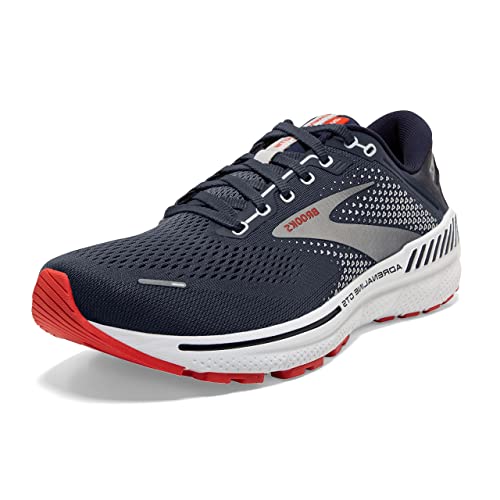 Brooks Homme Adrenaline GTS 22 Chaussure de Course, Peacoat/India Ink/Grenadine, 42 EU