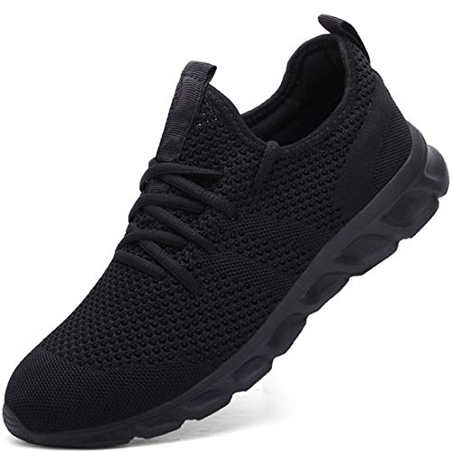 Femme Chaussures de Running pour Course Sports Fitness Respirant Mesh Gym Outdoor Trail Jogging Walking Tennis Baskets athlétique Sneakers Noir 39 EU