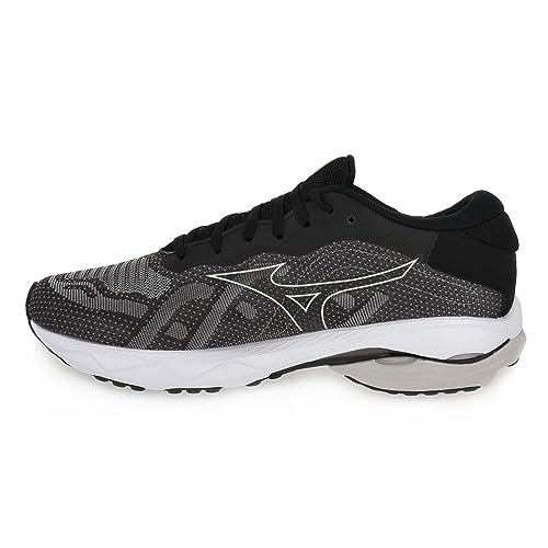 Mizuno Homme Wave Ultima 14 Chaussure de Course sur Route, Nuage Nimbus Noir et argenté, 43 EU