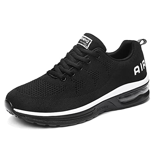 Chaussures de Sport Homme Femme Running Baskets Course Respirant Légères et Confortables de la Mode de Marche Fitness Outdoor Gym Jogging Sneakers 835-Blackwhite01-36