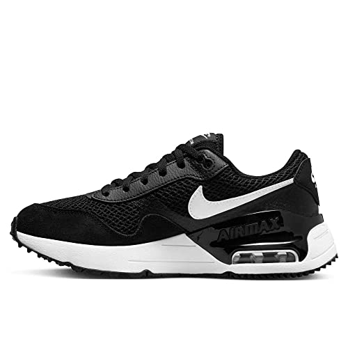 NIKE AIR Max SYSTM (GS) Sneaker, Black/White-Wolf Grey, 40 EU