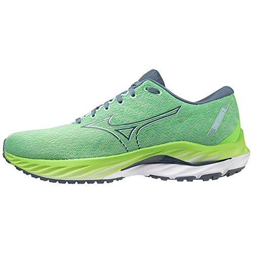 Mizuno Homme Wave Inspire 19 Chaussure de Course sur Route, 909 C China Blue Cameo Green, 42.5 EU